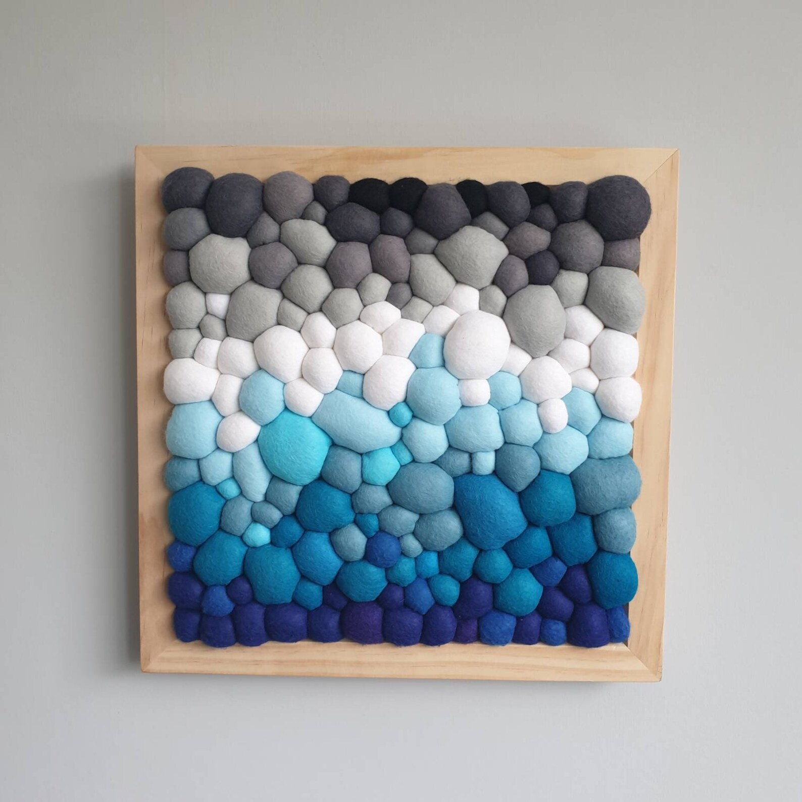 Felt Wall Art Abstract Felt Blob Textile Art Wall Decor Etsy