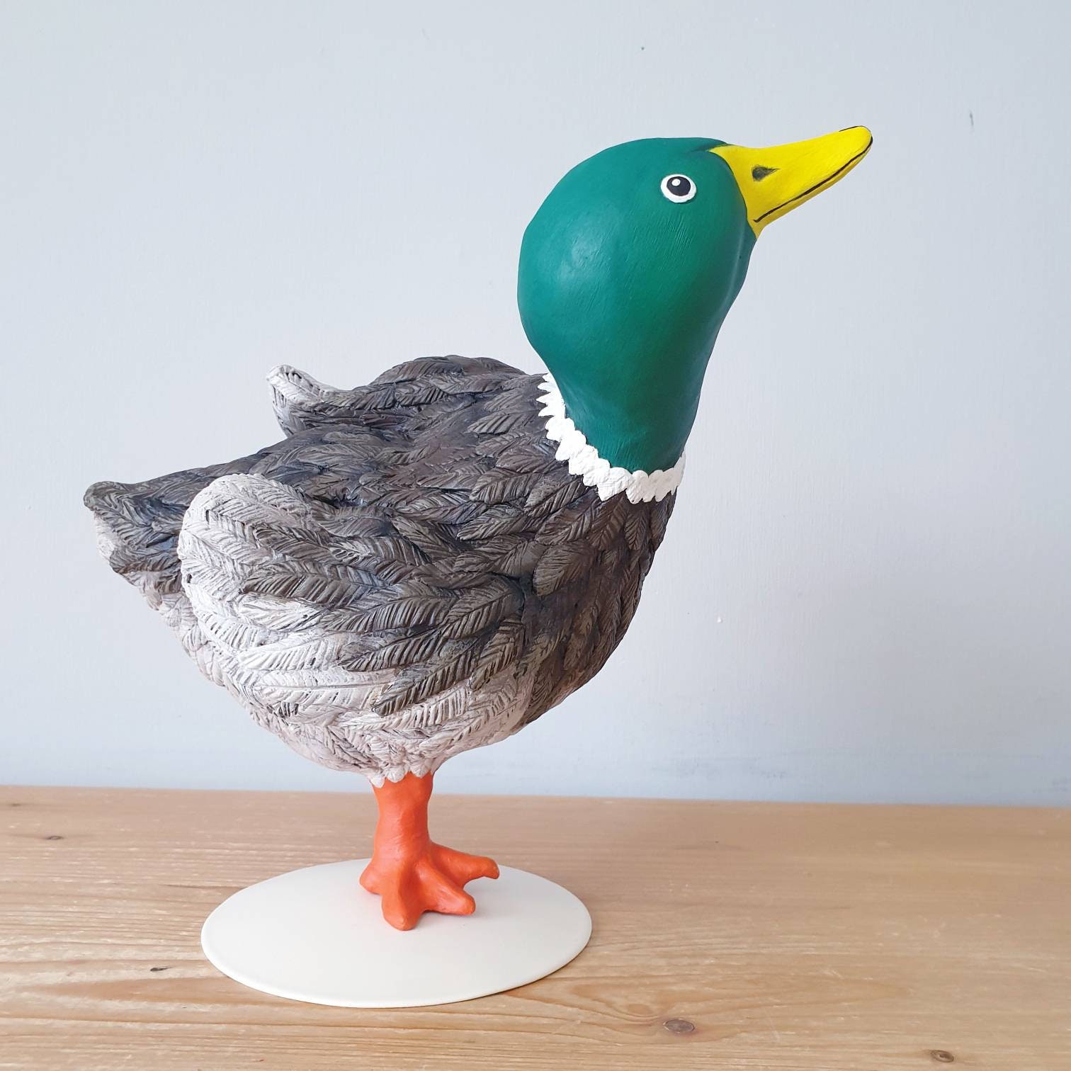 DUCK Polymer Clay Bird Sculpture. Darcy Duck Etsy UK