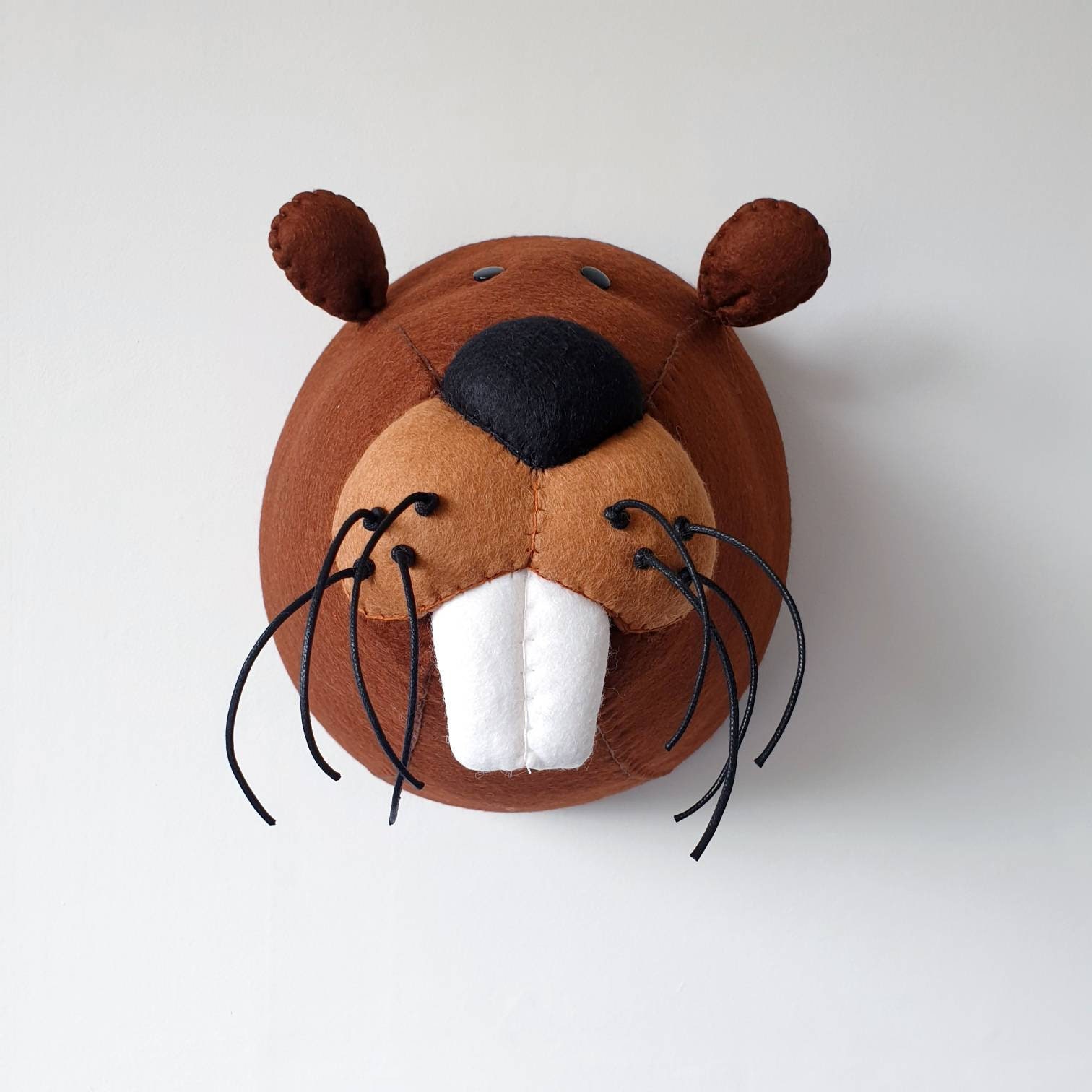 BEAVER Faux Taxidermy Felt Wall Mounted Animal Head Etsy UK