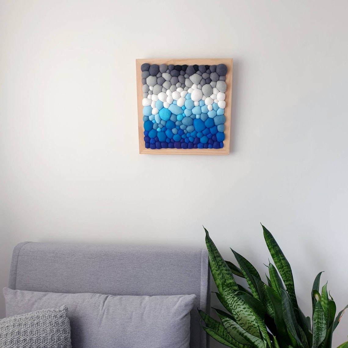 Felt Wall Art Abstract Felt Blob Textile Art Wall Decor Etsy