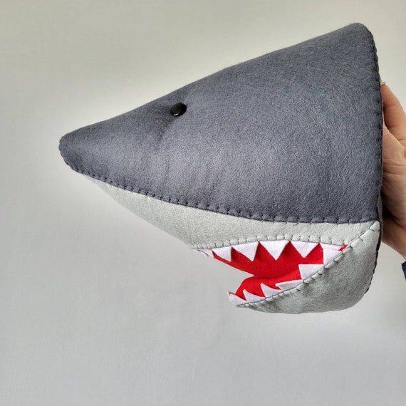 Stuffed shark head wall decor hotsell