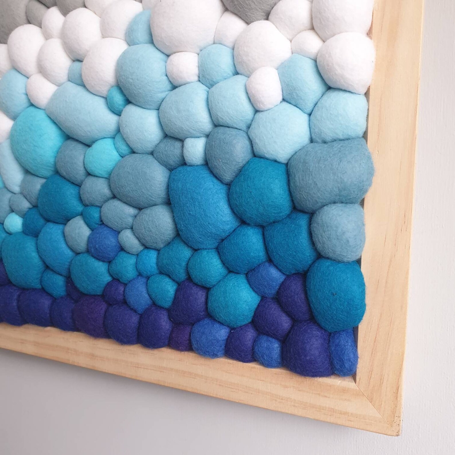 Felt Wall Art Abstract Felt Blob Textile Art Wall Decor Etsy