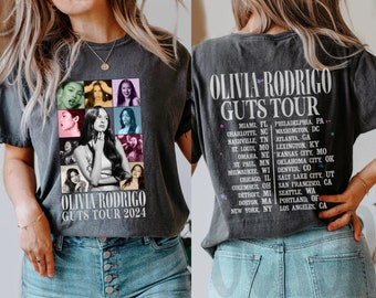 2 Sided Olivia Rodrigo Guts Tour 2024 Shirt, The Guts World Tour 2024 Shirt, Olivia Rodrigo Shirt, Olivia Rodrigo Sweater, 2024 Music Shirt