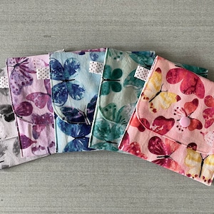 Butterfly Snap Pouch - Ladies Privacy Pouch - Purse Organizer - Notions Pouch - 100% Cotton - Handmade