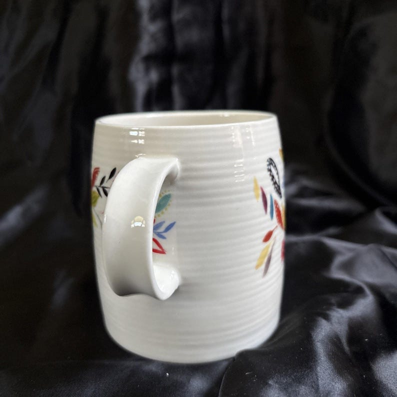 Starla M. Halfmann Anthropologie Letter Initial Monogram •T• Mug Floral image 5