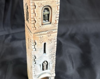 Vintage J Carlton Gualt Hand Painted Miniature Tower Provence Series France 5.5"