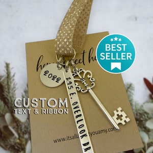 Housewarming gift new home ornament personalized, House gifts, New home gifts, Our first Christmas first home ornament,skeleton key ornament