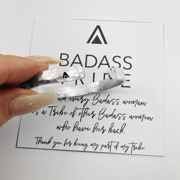 Badass Tribe Jewelry, best bitches tribe, silver cuff bracelet, arrow jewelry, best friend gifts and jewelry, soul sister, Badass Tribe™