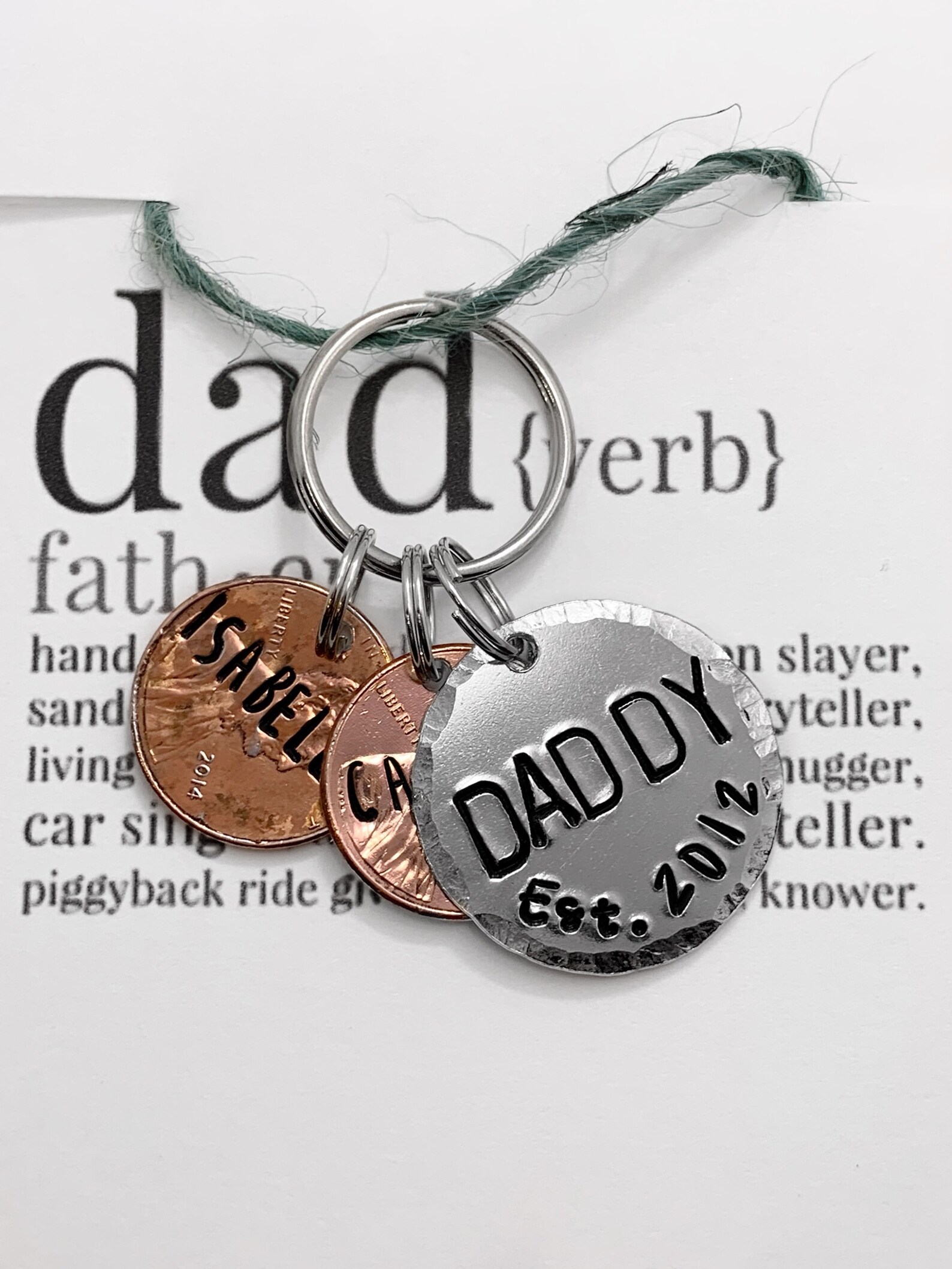 Fathers Day Keychain Fathers Day Gift From Daughter Father Etsy