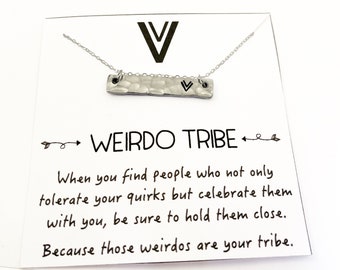 Weirdo Tribe Jewelry, necklace, arrow jewelry, best friend gifts and jewelry, soul sister, My Tribe gifts, girl gang, Weirdo Tribe™