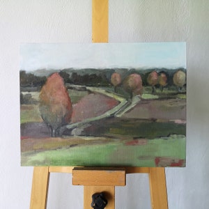 Original oil painting, Landscape oil painting, Wall Art, Contemporary fine art, Countryside landscape painting