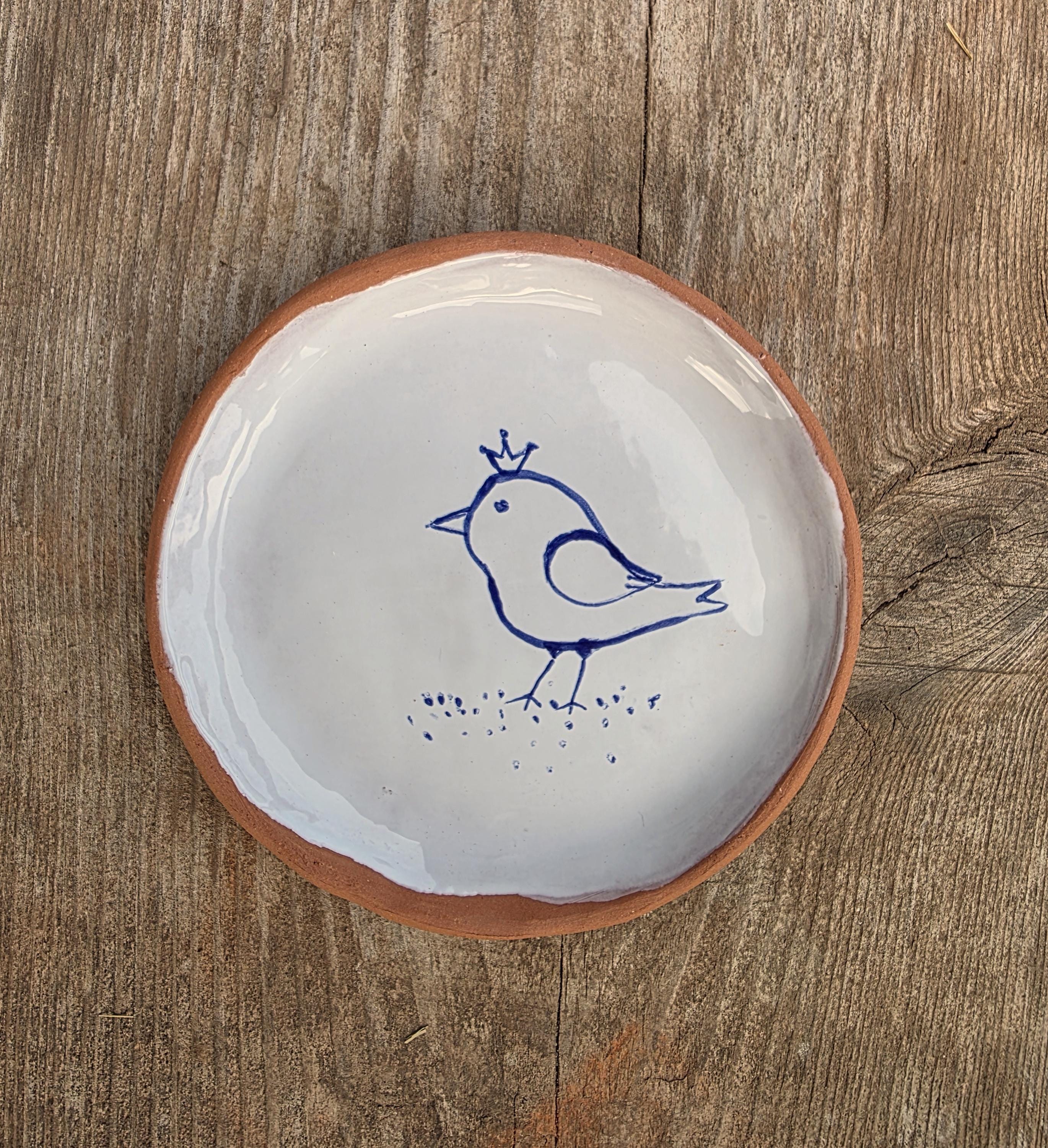 陶器の鳥の皿 - Etsy 日本