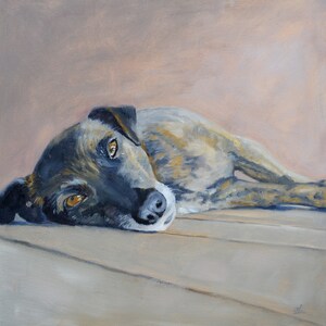 Dog Oil Painting, Dog Artwork, Oil Painting Original, Animal Art, Wall Art, Dog portrait