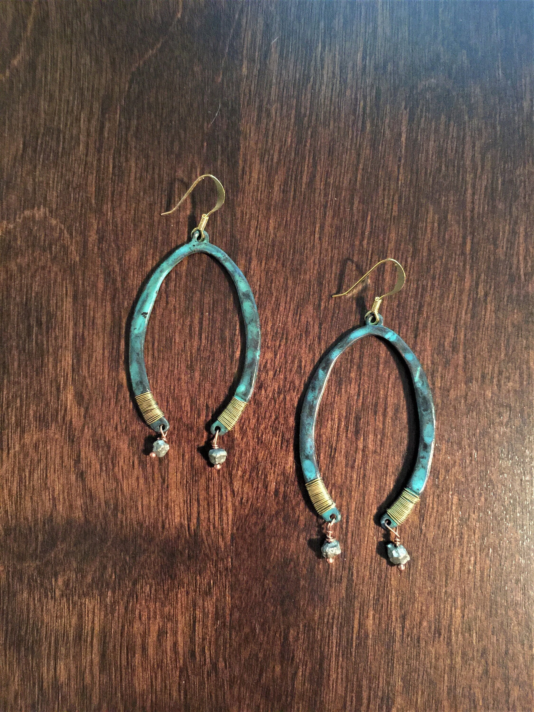 Gold turquoise horseshoe earrings for women gift Etsy 日本
