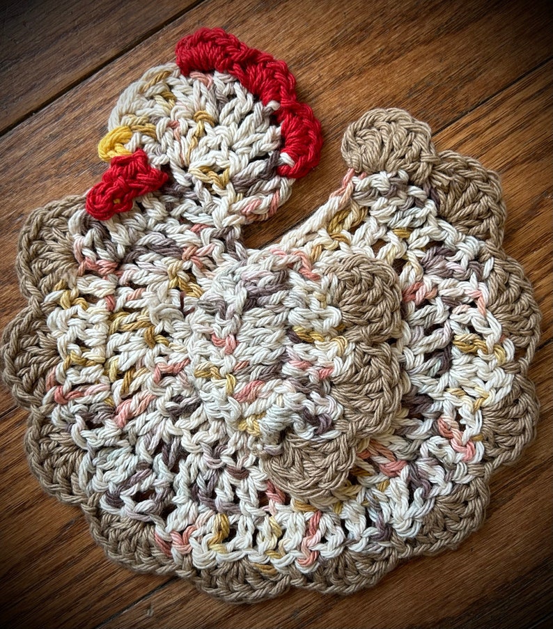 Crochet Chicken Potholder PATTERN ONLY Etsy