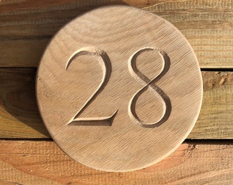 Carved House Number