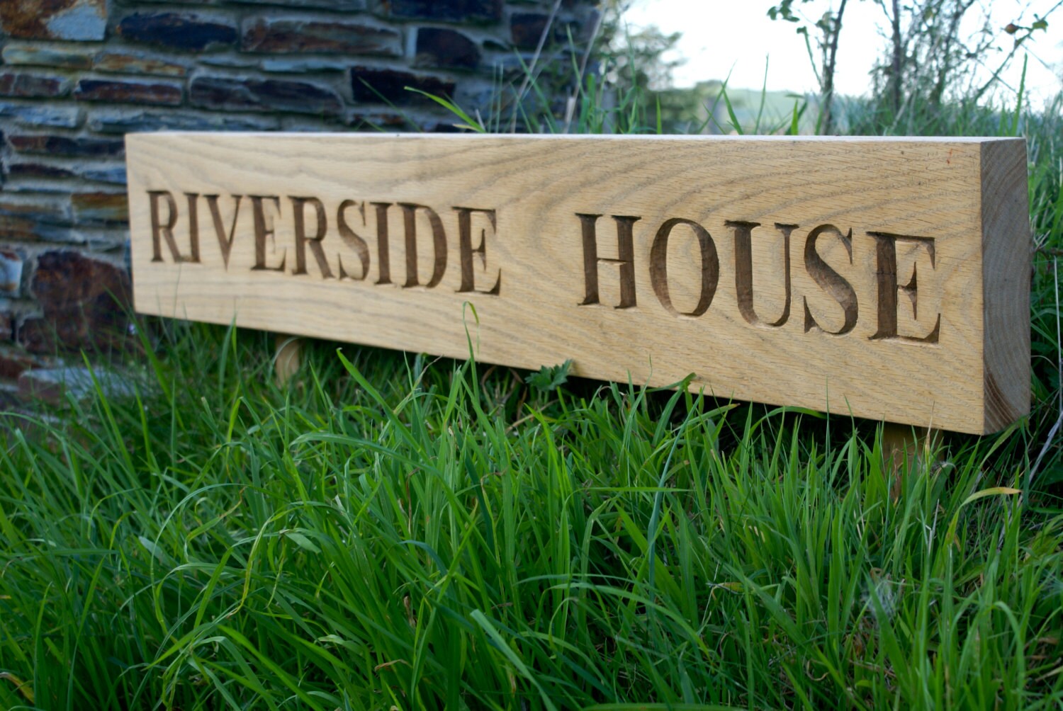 Bespoke Hand Carved Wooden House Signs Etsy