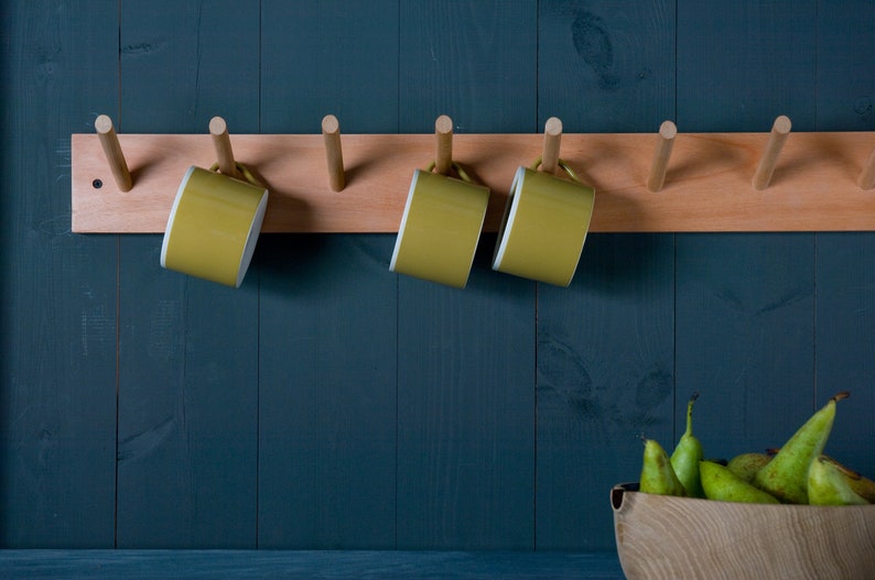 Scandi peg rail Handmade scandi coat rack Etsy