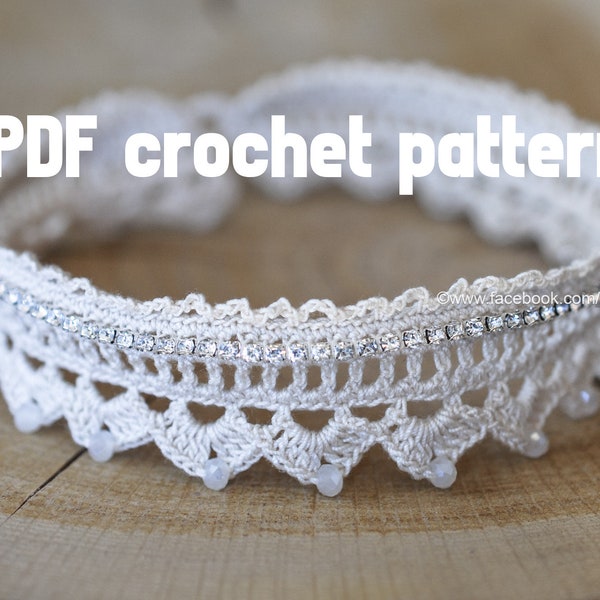 Crochet Choker Necklace PATTERN - Crochet Jewelry - Crochet Necklace Instruction - Crochet Necklace Pattern - PDF Crochet Choker Pattern