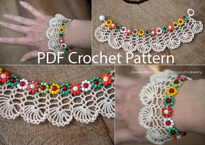 PDF Crochet Pattern Crochet Bracelet Pattern Tutorial Crochet ...