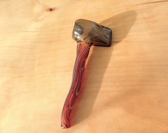 Hatchet shaped Glass Smoking Pipe; Unique Pipes and Gifts for Lumberjack Smoke Accessory Pipes, Fathers Day Gift