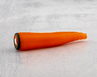 Carrot Shaped Glass Pipe, Glass Smoking Pipes, Food Pipe, Glass Chillum, Orange Pipe, Smoking Bowls