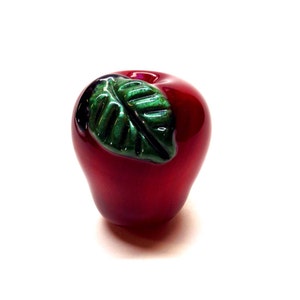 Deluxe Candy Red Apple Glass Pipe Sparkling Smoking Bowl Handcrafted Glass Smoking Pipes image 3