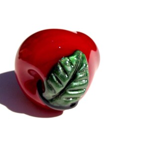 Deluxe Candy Red Apple Glass Pipe Sparkling Smoking Bowl Handcrafted Glass Smoking Pipes image 5