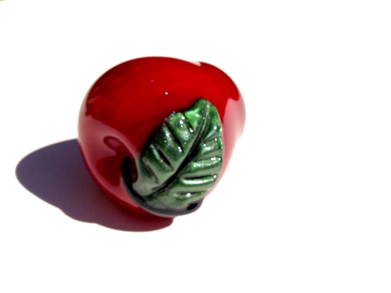 Deluxe Candy Red Apple Glass Pipe Sparkling Smoking Bowl Handcrafted Glass Smoking Pipes image 5