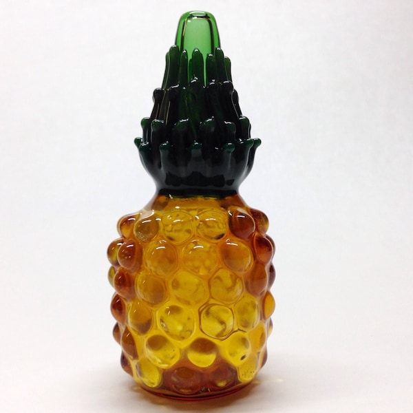 Vintage-Styled Pineapple Glass Pipe - Unique Smoking Bowl - Fruit Pipe Gift