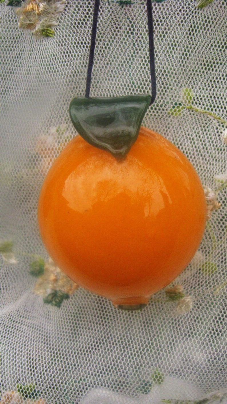 Mini Orange Fruit Glass Ornament Pendant Bauble Christmas Etsy
