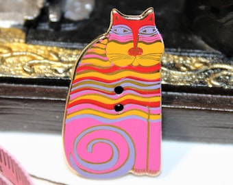 LAUREL BURCH BUTTON Seltene Emaille Button im Ruhestand!