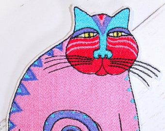 Écusson thermocollant brodé chat appliqué