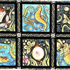LUMINARIA 6 Block Fabric Panel Julie Paschkis - 23.5&quot; x 44&quot;