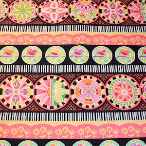 MARY ENGELBREIT Quilt Fabric Round The Garden Stripe - 1 YD