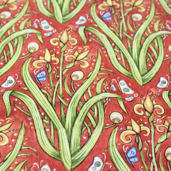 OCEANICA Terra Cotta Coordinate Fabric By Julie Paschkis For In The Beginning Fabrics - BTHY