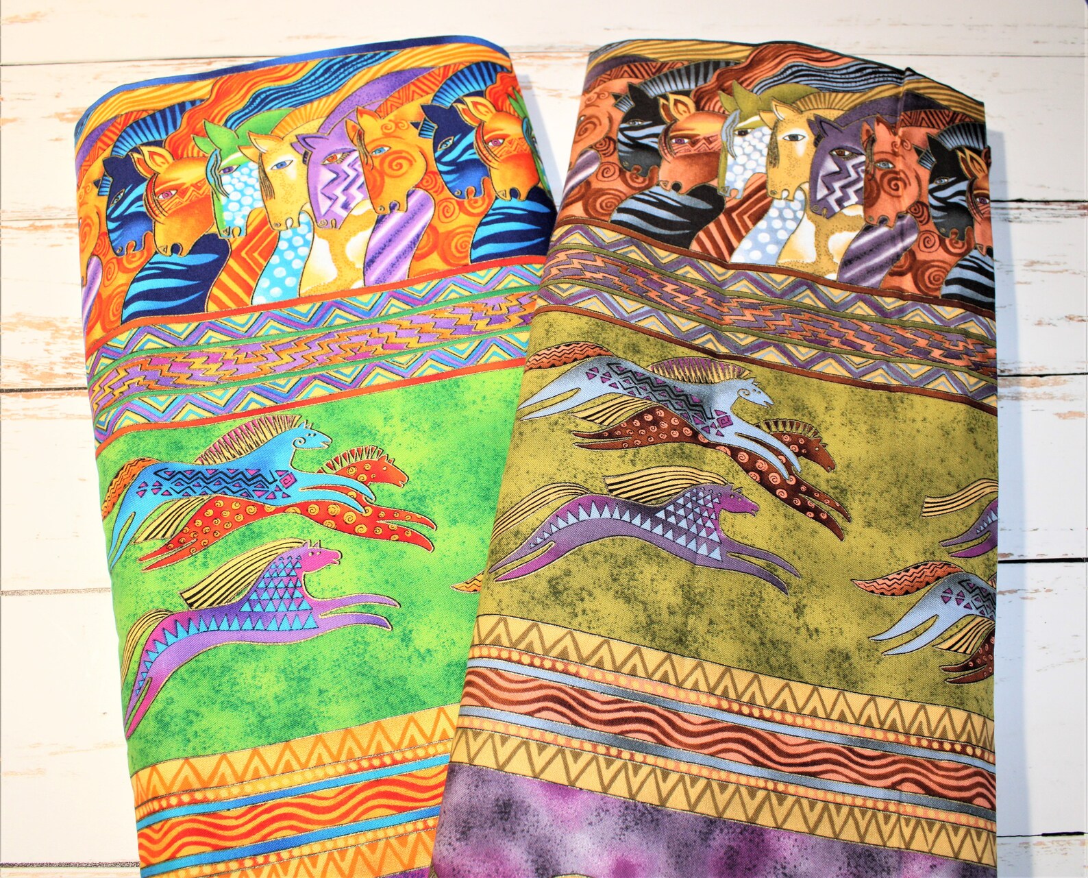 Laurel Burch MYTHICAL HORSES Border Print Fabric BTHY Etsy