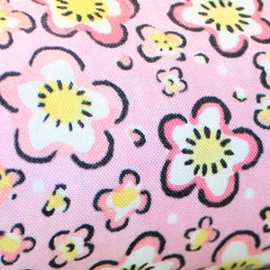 FOUR SEASONS Spring Pink Floral Fabric Julie Paschkis - BTHY