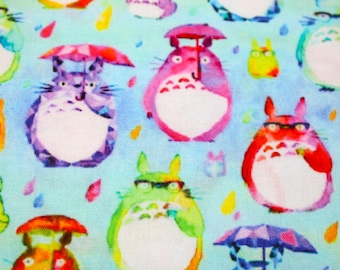 Tela de algodón 100 % Totoro de dibujos animados japoneses EXTRA ANCHA - BTHY