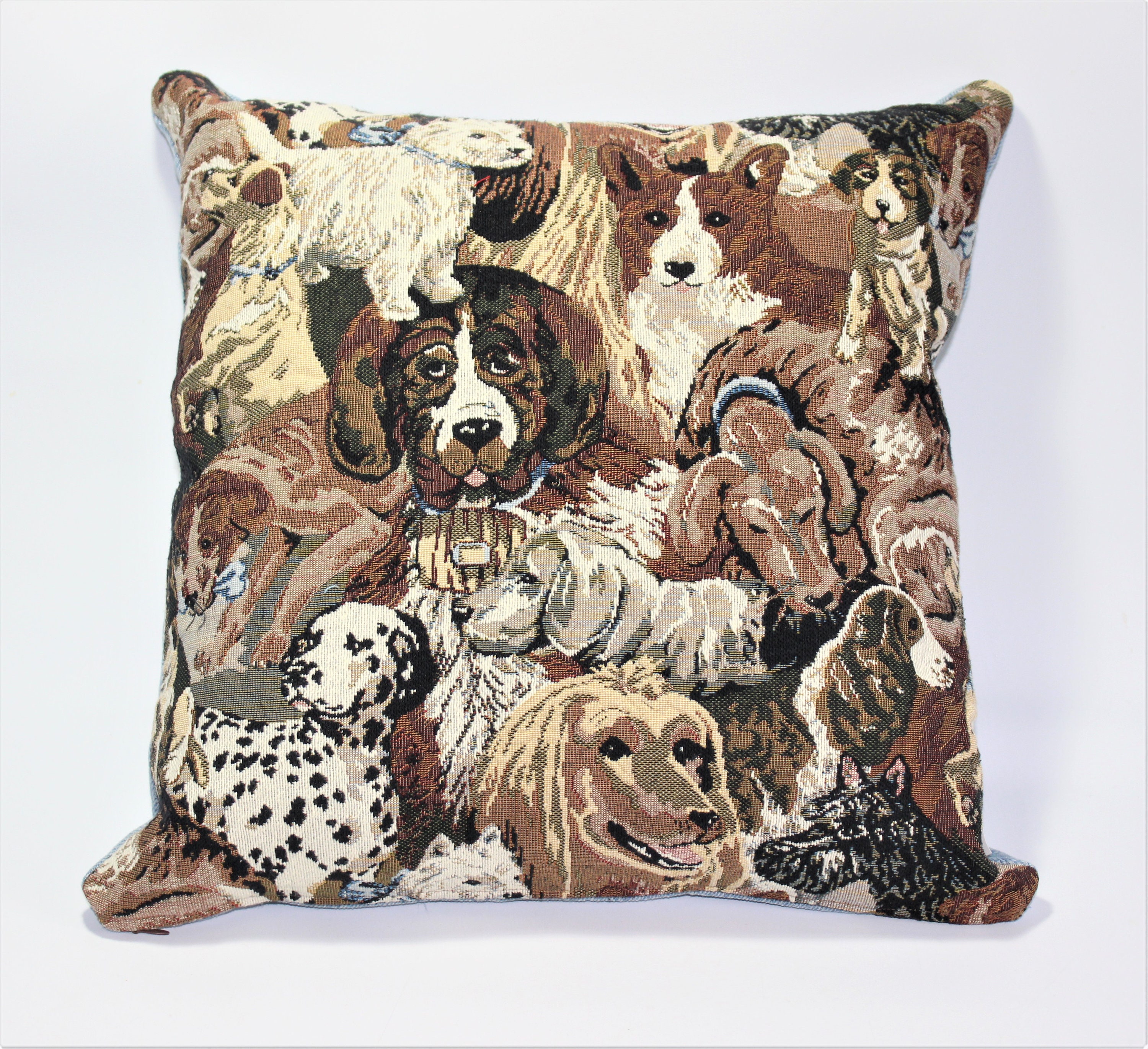 Dogs Throw Pillow Cover Tapestry Decorative Pillow COVER ONLY Etsy