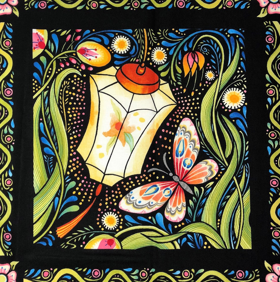 LUMINARIA Fabric Panel in Brights By Julie Paschkis For In The Etsy