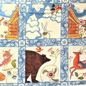 KALINKA 6 Block Fabric Panel Julie Paschkis 23.5&quot; x 44&quot;