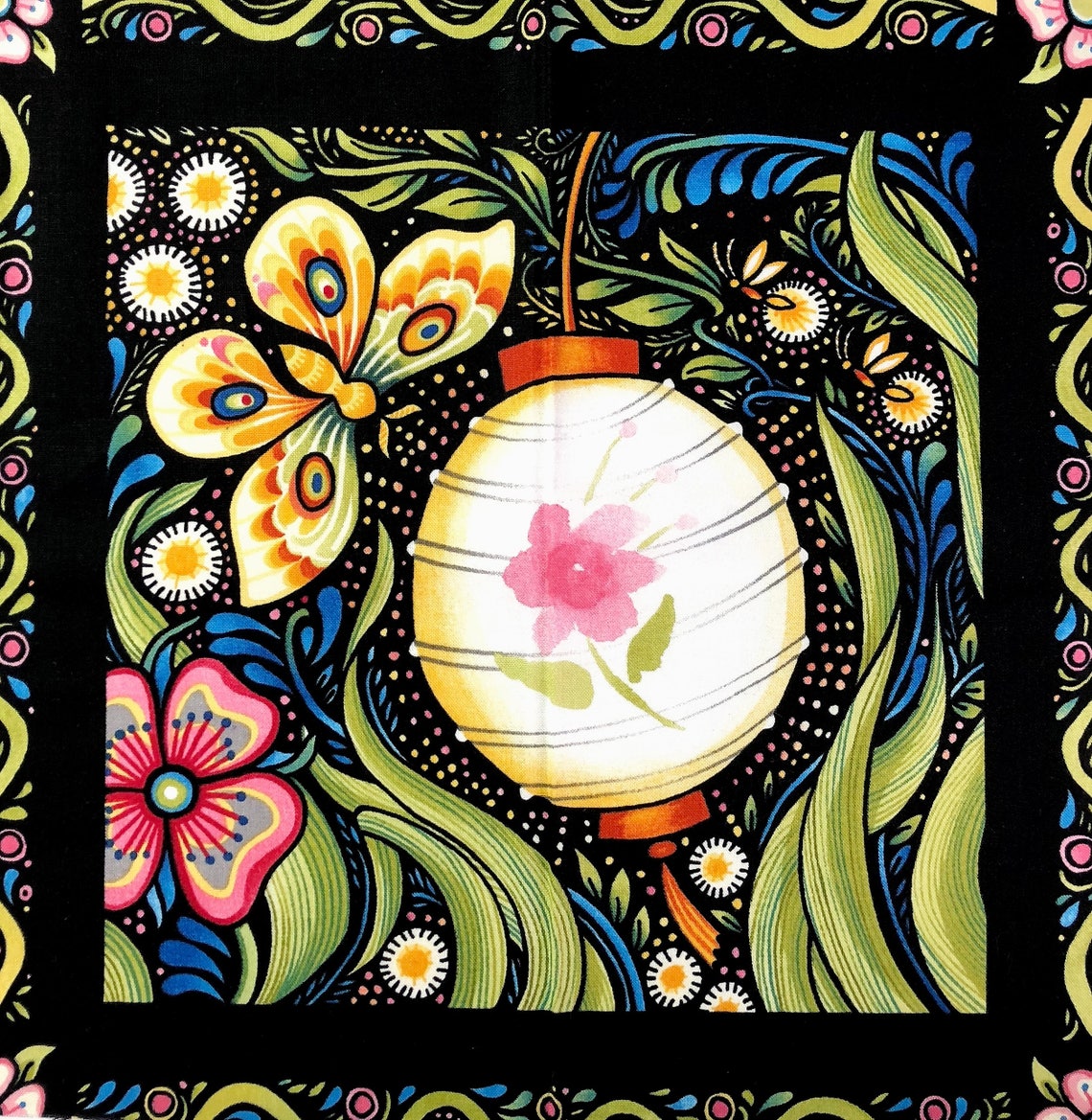 LUMINARIA Fabric Panel in Brights By Julie Paschkis For In The Etsy