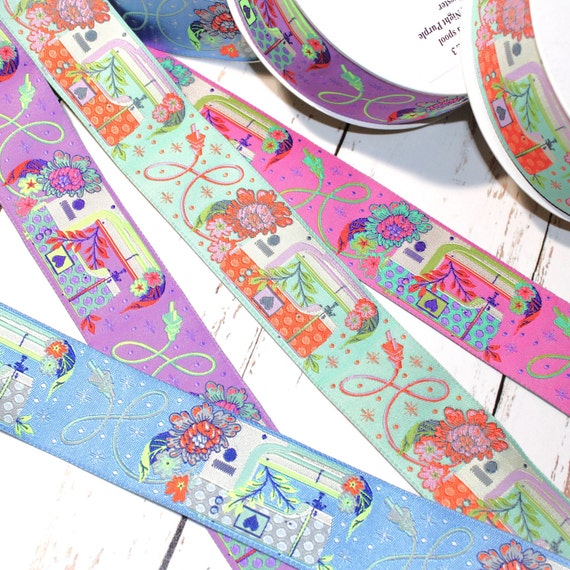 Hexagon Ribbon Trim Green & Blue 7/8 Hexagon Ribbon Trim Green & Blue 7/8
