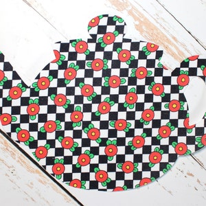 Aufbügler APPLIQUE Stoff Teekanne Hand-cut Quilt Stoff - 9 3/4 &quot;x 6 3/4&quot;