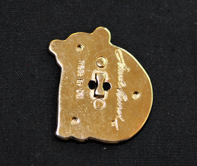 LAUREL BURCH BUTTON Rare Enamel Pink Monkey Button by Dill Etsy