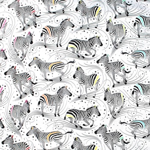 Tissu de courtepointe rose tula LINEWORK lecture entre les lignes zèbres - BTHY