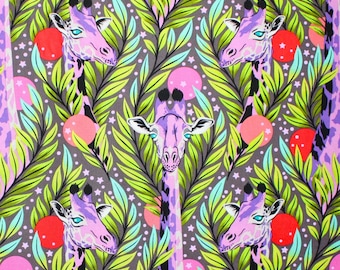 Tula Pink EVERGLOW Neck For Days Giraffes Mystic Quilt Fabric - BTHY