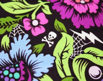Tula Pink NIGHTSHADE Deja Vu Quilt Fabric Spider Blossom Equinox