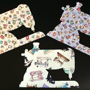 LOT 3 PCS Iron-on APPLIQUE Fabric Sewing Machine Hand-cut Quilt Fabric
